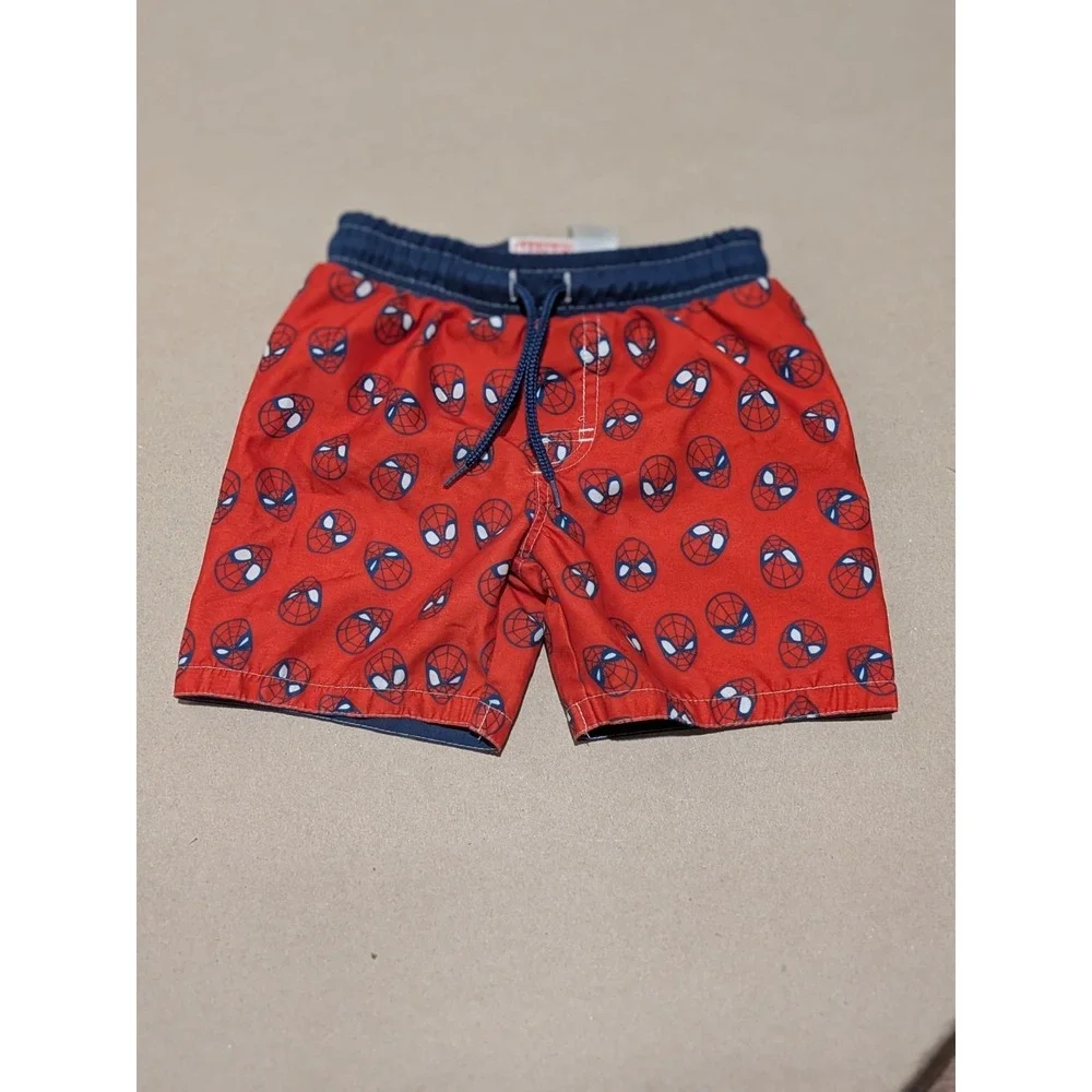 Marvel BOYS SWIM SHORTS TRUNKS SIZE 3T Spider Man ALL OVER PRINT Carter's